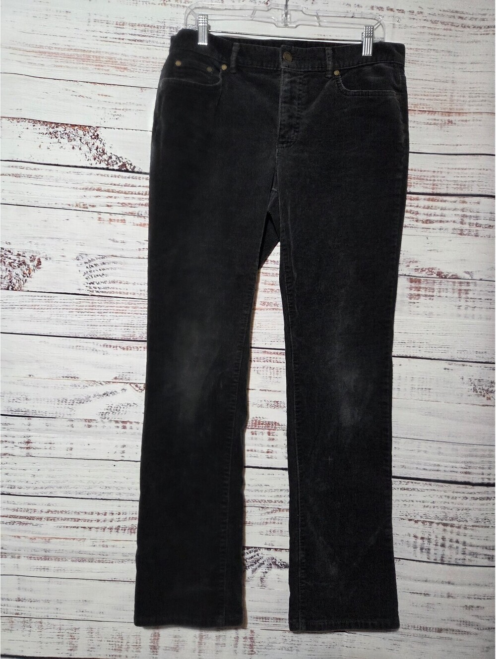 Chaps Women's Black Corduroy Pants Size 8